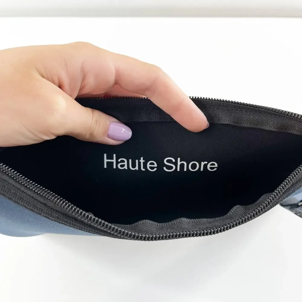 Haute Shore Beth Clutch Neoprene Wristlet Wallet Blue